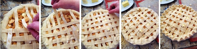 Finishing a lattice pie crust