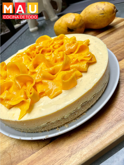 mau cocina de todo cheesecake de mango sin horno pie pay de queso receta facil