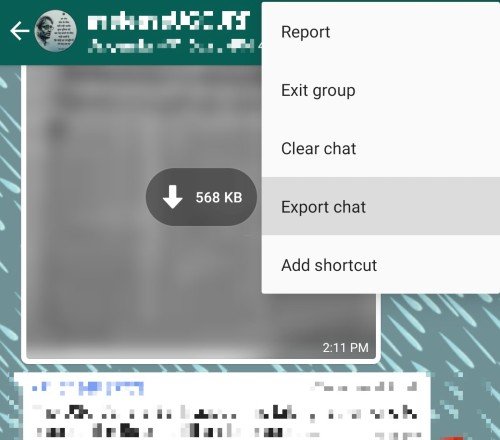 chat di esportazione whatsapp