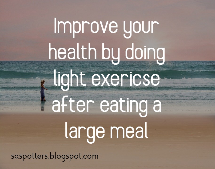 SA Spotters Should you walk after eating?