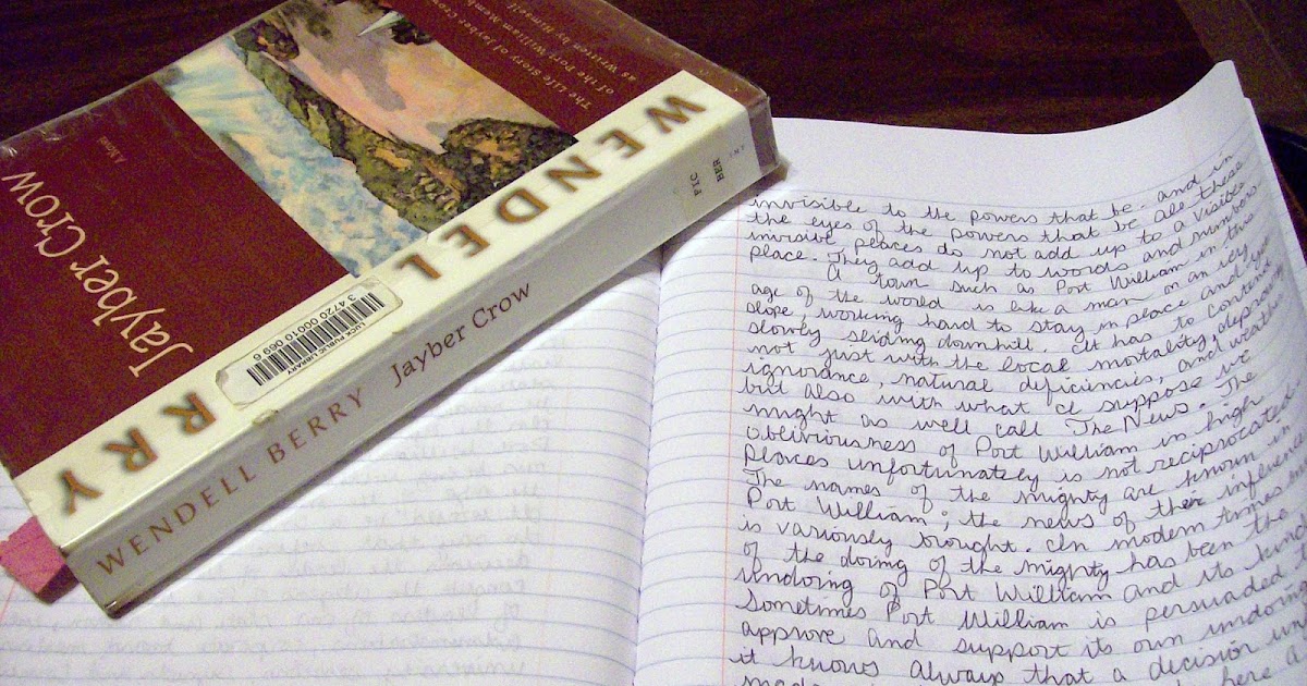 Reflections from Drywood Creek Jayber Crow....