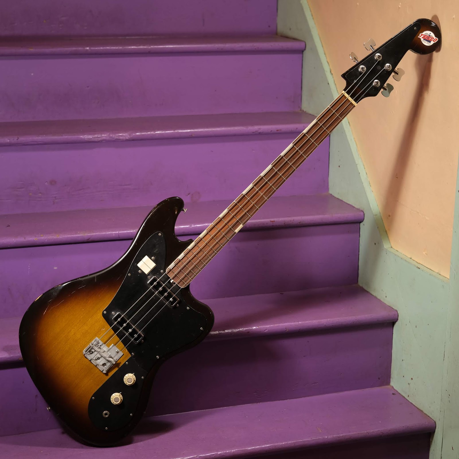 1960s Teisco EB200 Electric Bass Guitar (Tuned Fifths)