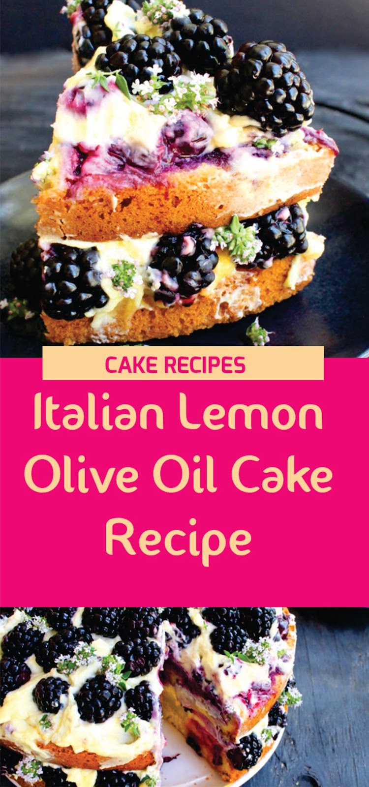 Best Italian Lemon Olive Oil Cake Recipe with Berries