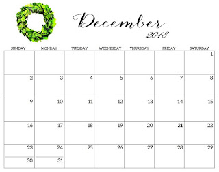 Free Printable Calendar December 2019