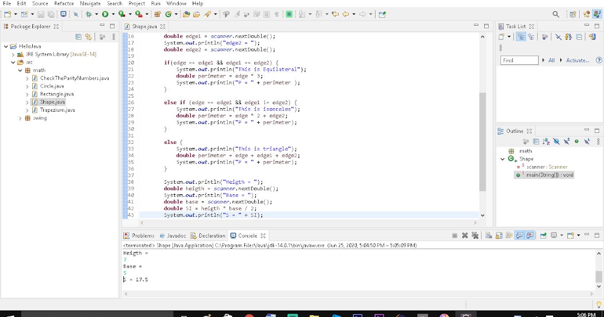 Area And Perimeter Of Triangle In Java