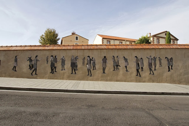 Street Art By Hyuro For the first edition of the Perpignan's Biennale in France. 2