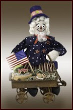 Uncle Sam, miniature art doll