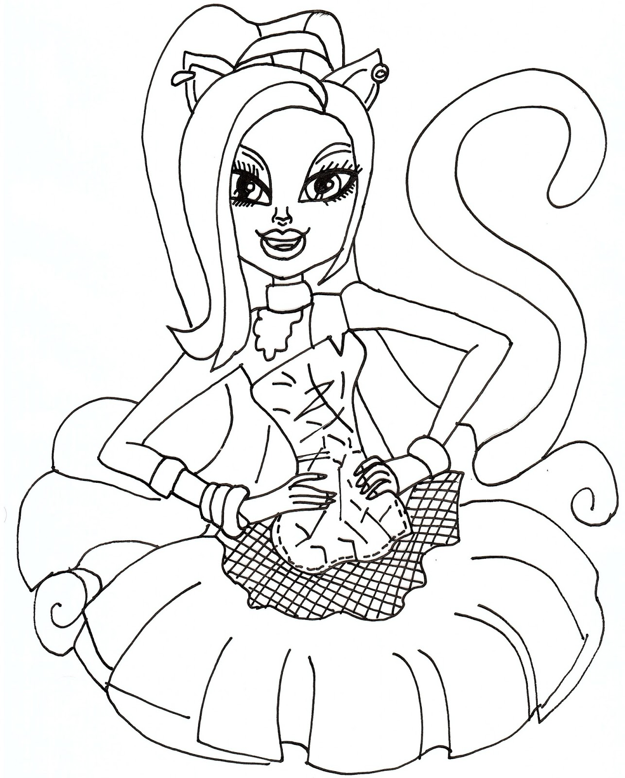Free Printable Monster High Coloring Pages Free Catty