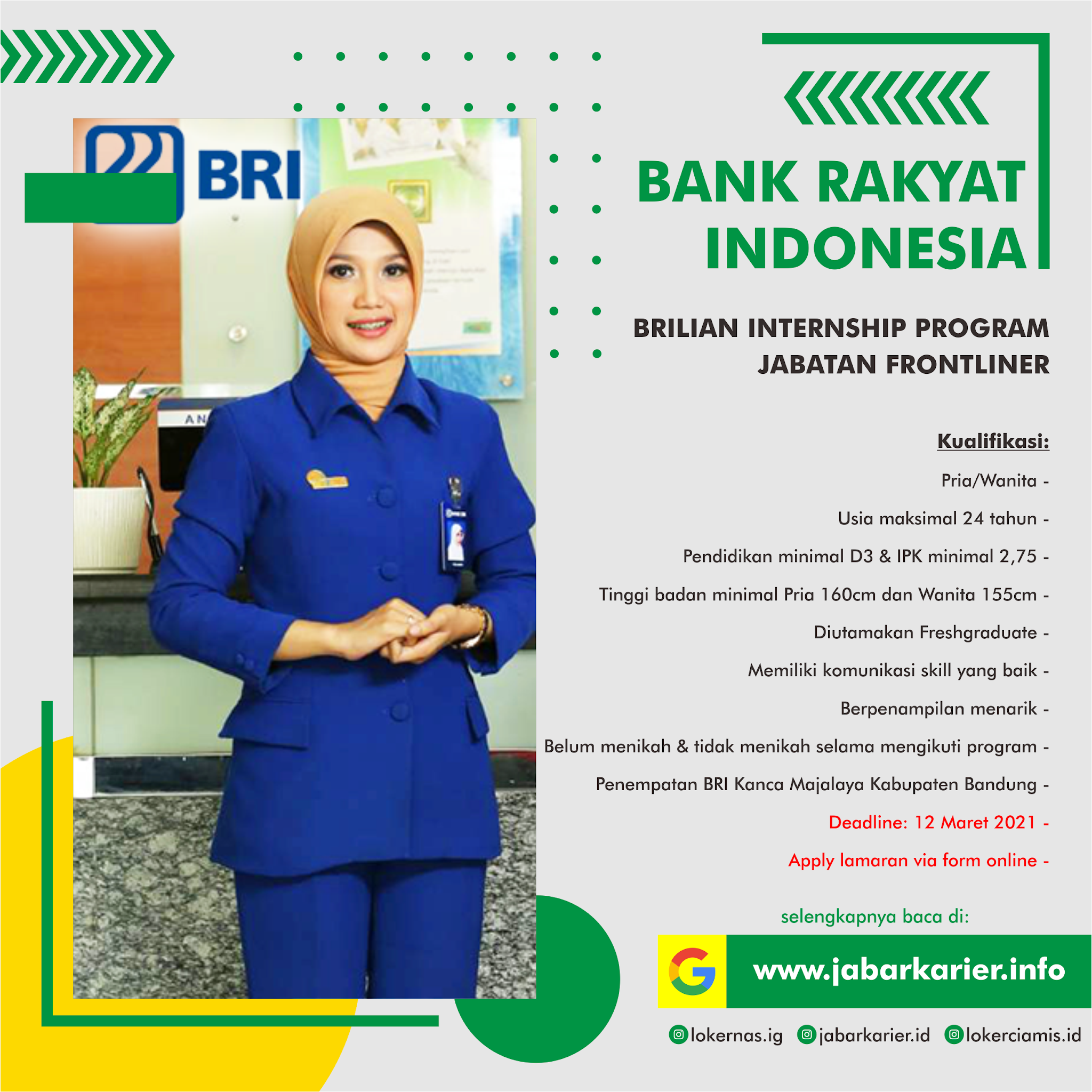 Loker Driver Bank Bri Surabaya - Lowongan Kerja Bri Syariah Yogyakarta