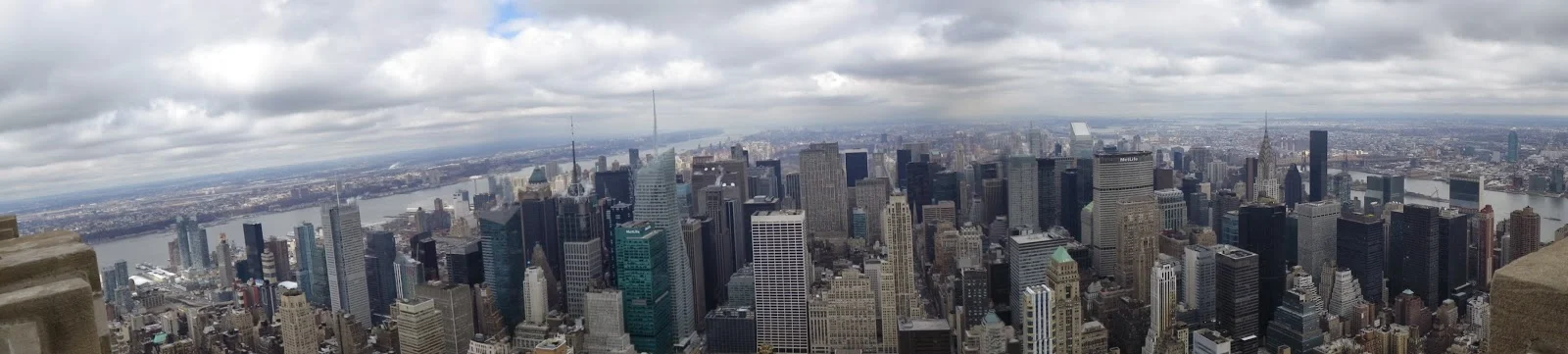 skyline of new york from empire state building 