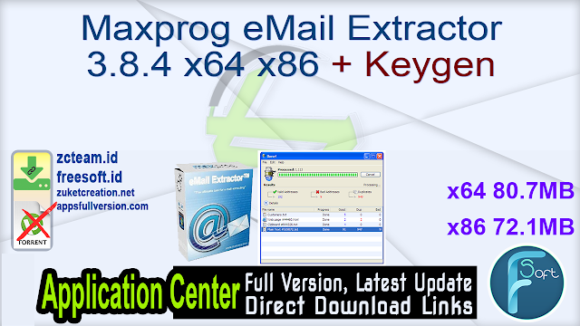 Maxprog eMail Extractor 3.8.4 x64 x86 + Keygen_ ZcTeam.id