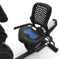 Nautilus MY18 R618 gel seat, image, with Dynamic Recline backrest
