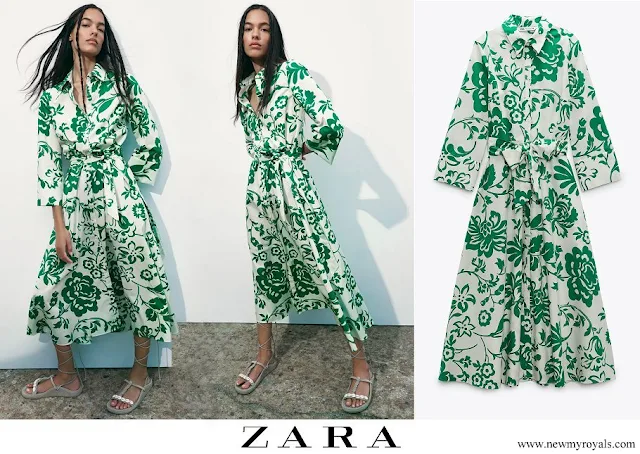 Princess Sofia wore Zara printed poplin dress