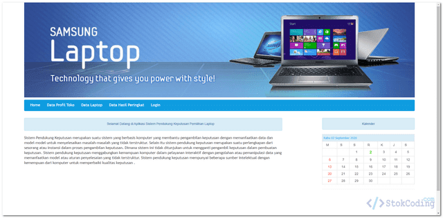 Aplikasi SPK Pemilihan Laptop Berbasis Web (PHP)