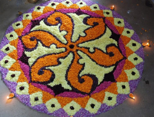 Happy Onam Pookalam Designs Images 2016