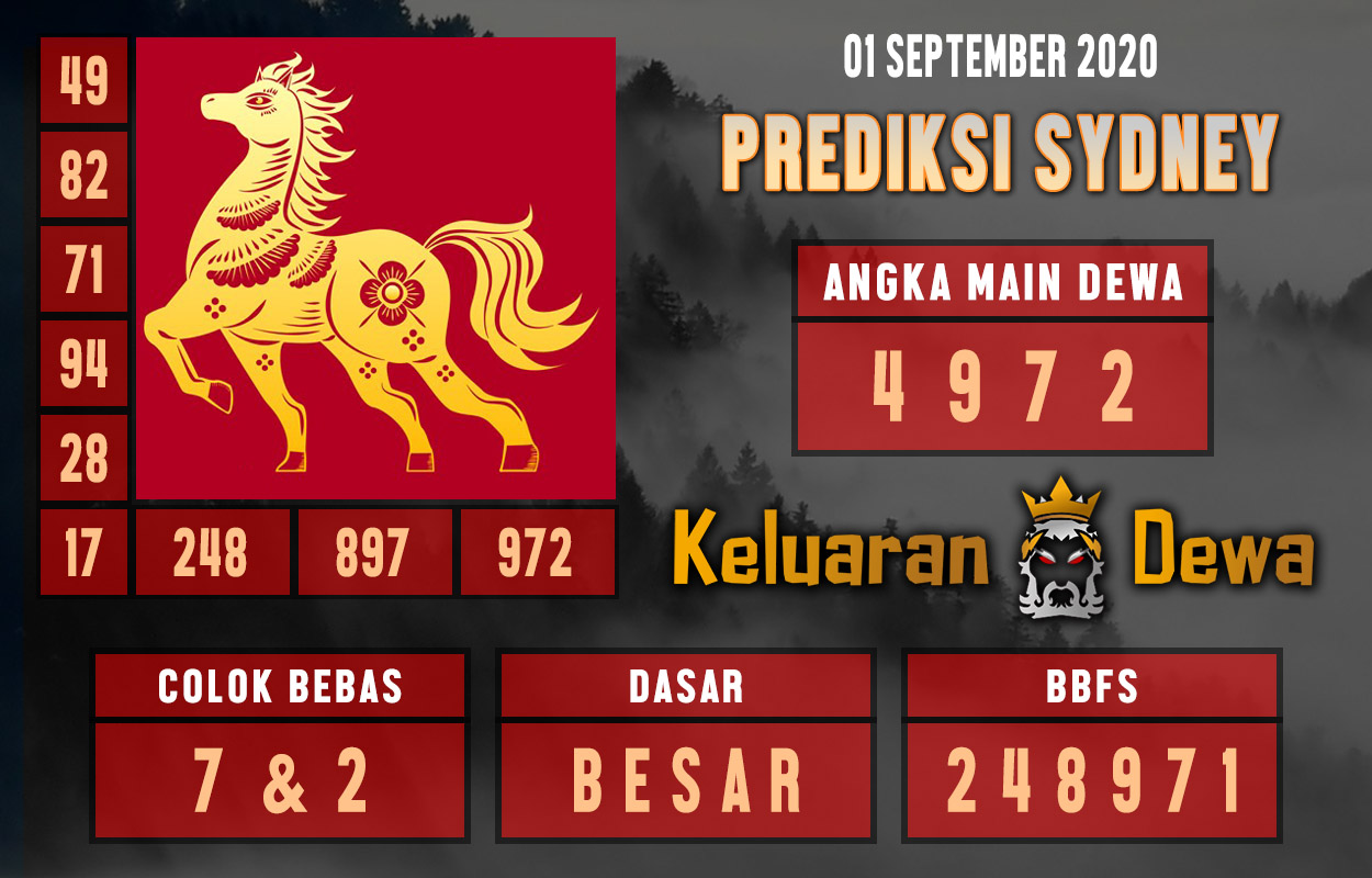 Nagasaon Selasa Syair Sidney 01092020 Nagasaon HK