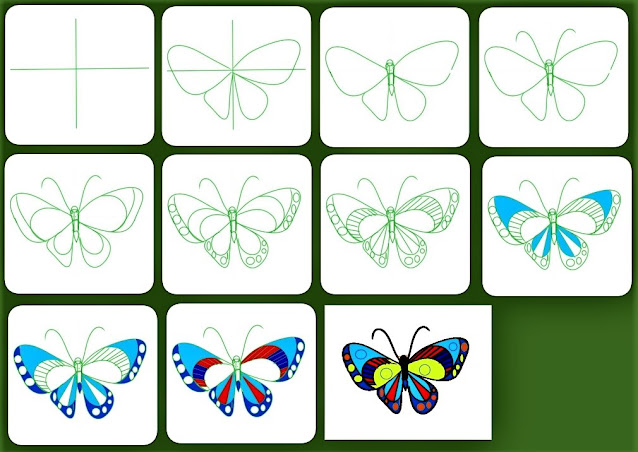 Step-by-step-drawing-of-butterfly