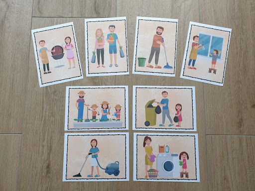Aufgaben In Der Familie Arbeitsblatt Grundschultante: Bildkarten "Aufgaben in der Familie"
