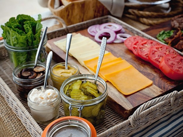 mesa de hambúrguer
