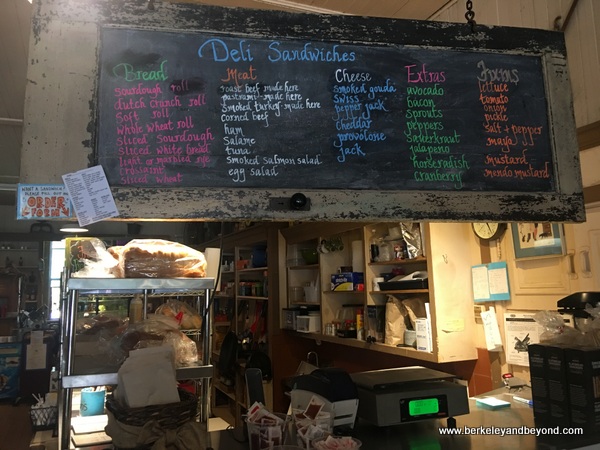 board menu at Duncans Mills General Store in Duncans Mills, California board menu at Duncans Mills General Store in Duncans Mills, California
