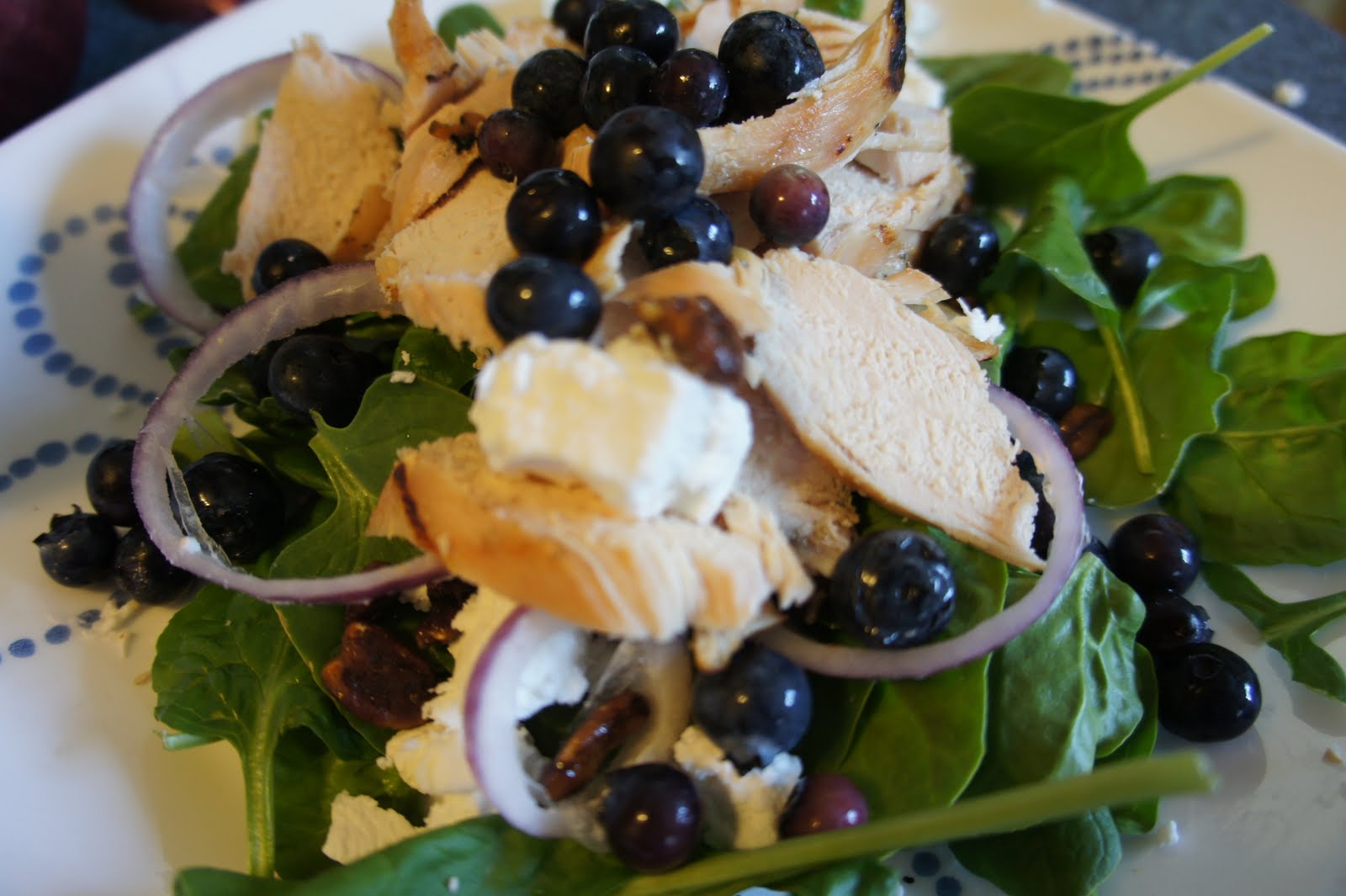 Kicking Carbs to the Curb Low Carb Salads Goat Cheese, Blueberries