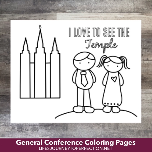 Life's Journey To Perfection: Several General Conference Coloring Pages