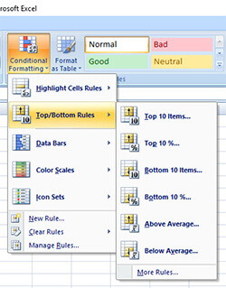 Excel Conditional Formatting1 - MS Excel Conditional Formatting