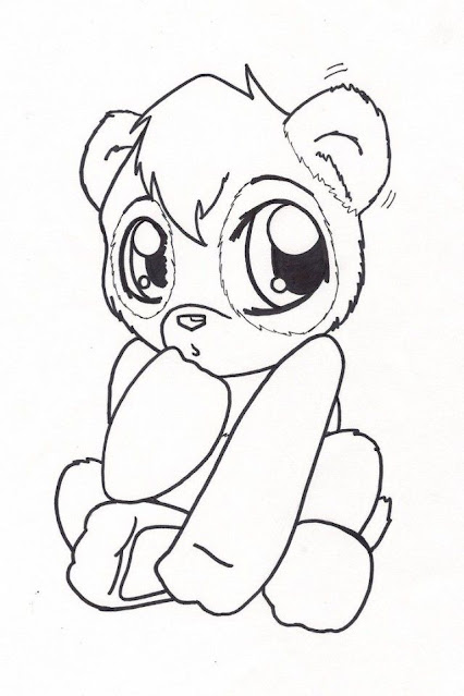 Free baby panda coloring pages