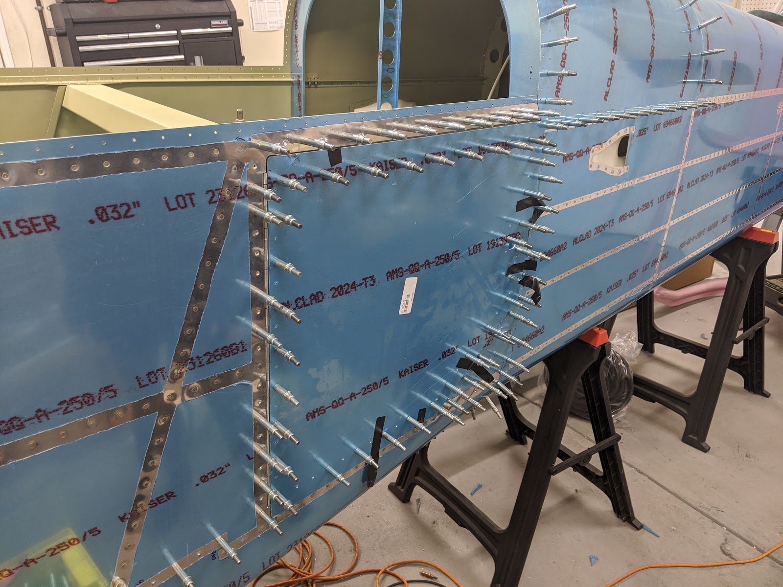 Damazio family's RV10 project Baggage door started