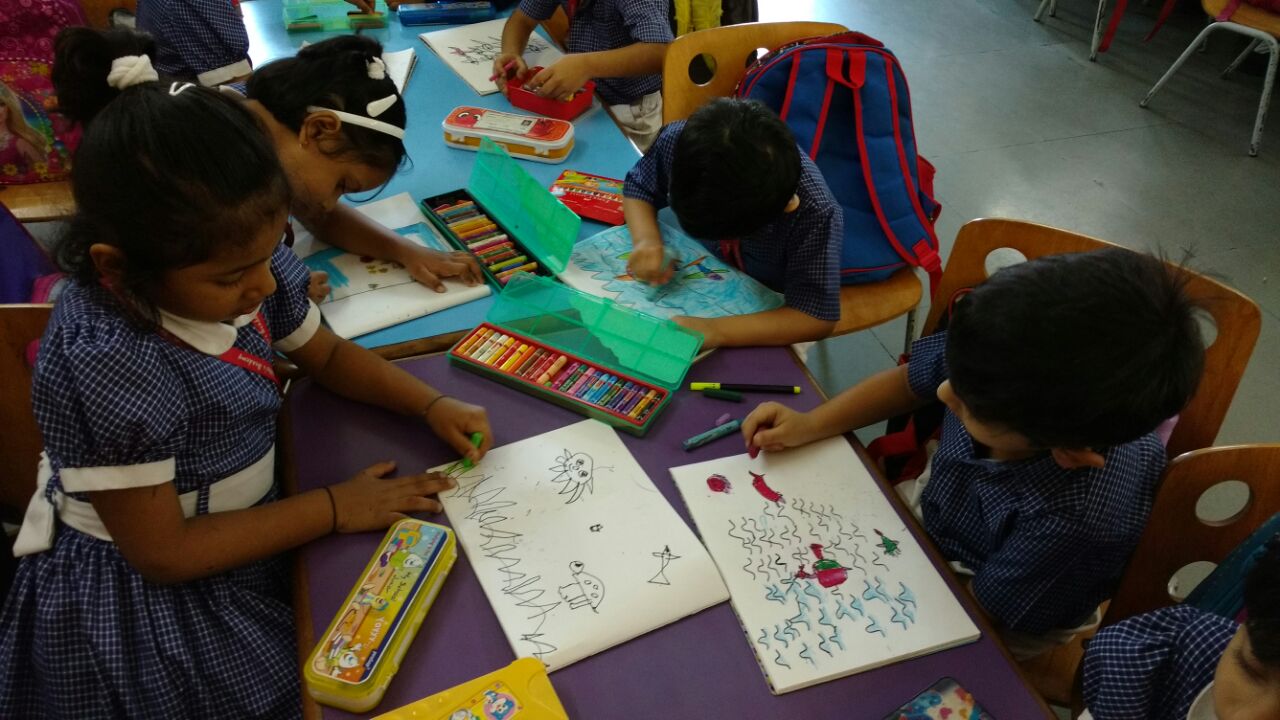 Our Preprimary blog Drawing & Colouring Competition (Jr.Kg)