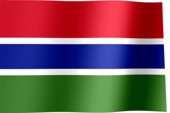 The waving flag of the Gambia (Animated GIF)