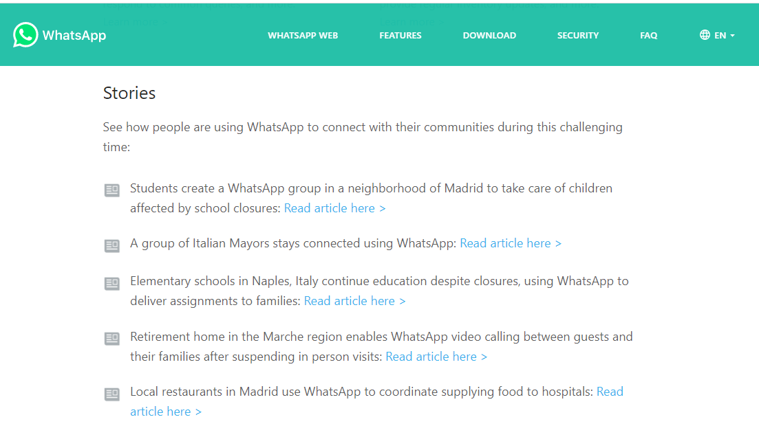 WhatsApp Has Launched a Coronavirus-Related information Center