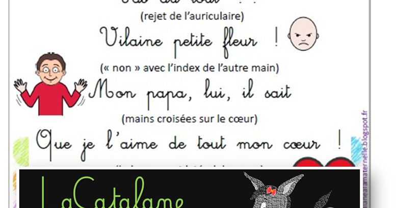 LaCatalane à la maternelle...: Comptine : "Ma main est une fleur"