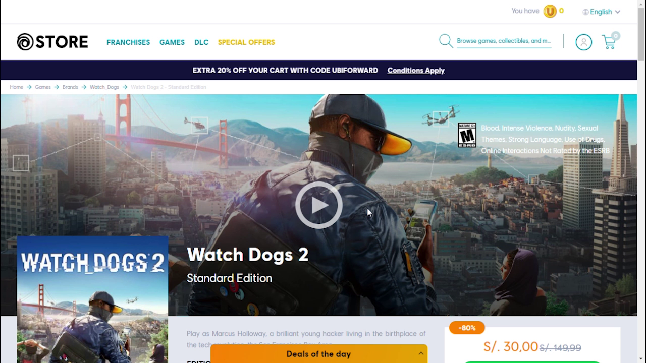 Watch Dogs 2 gratis en la tienda de Ubisoft