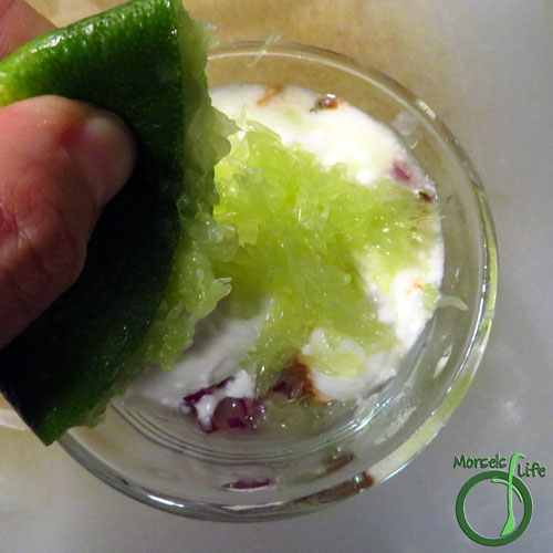Morsels of Life - Sour Cream Lime Dressing Step 2 - Combine all materials and mix well.