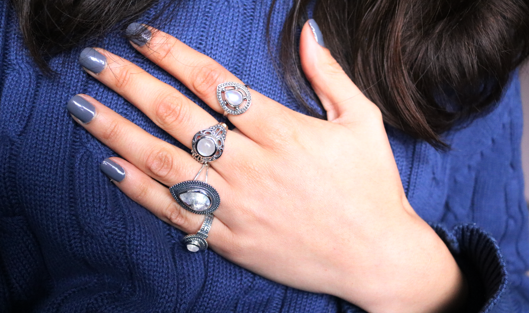 Gemstone Silver Jewelry Moonstone Rings review