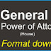General Power of Attorney Format Pakistan - (Word) 