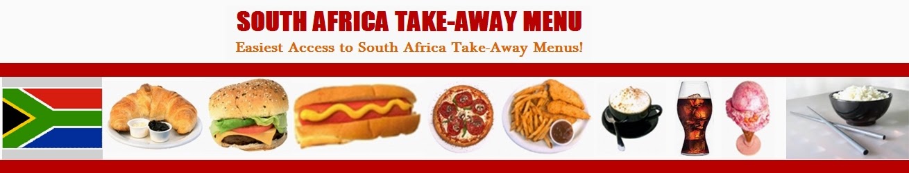 South Africa Take-Away Menu