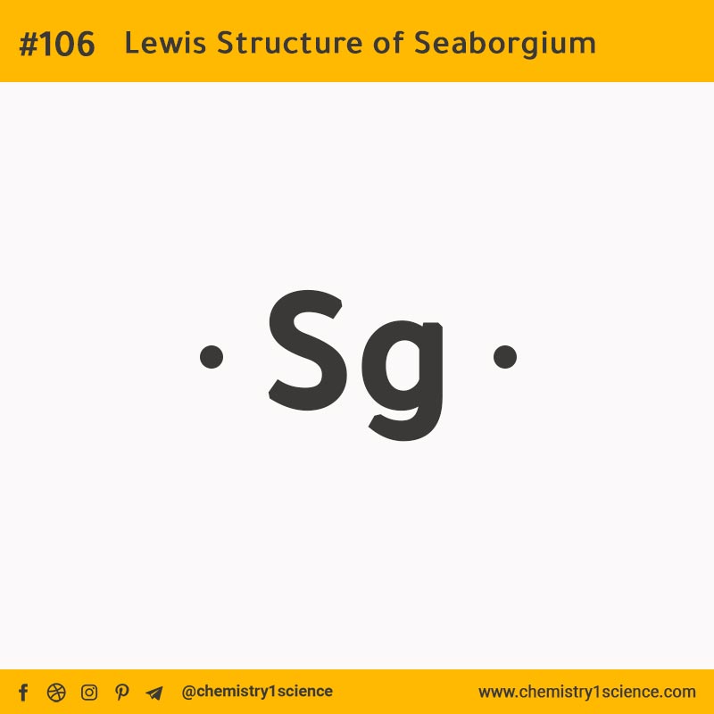 Lewis Structure of Sg Seaborgium  تركيب لويس لعنصر السيبورغيوم
