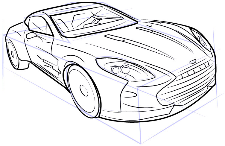 Super Simpel Menggambar Mobil Aston Martin One 77