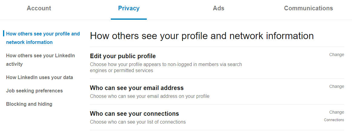 linkedin-privacy-settings