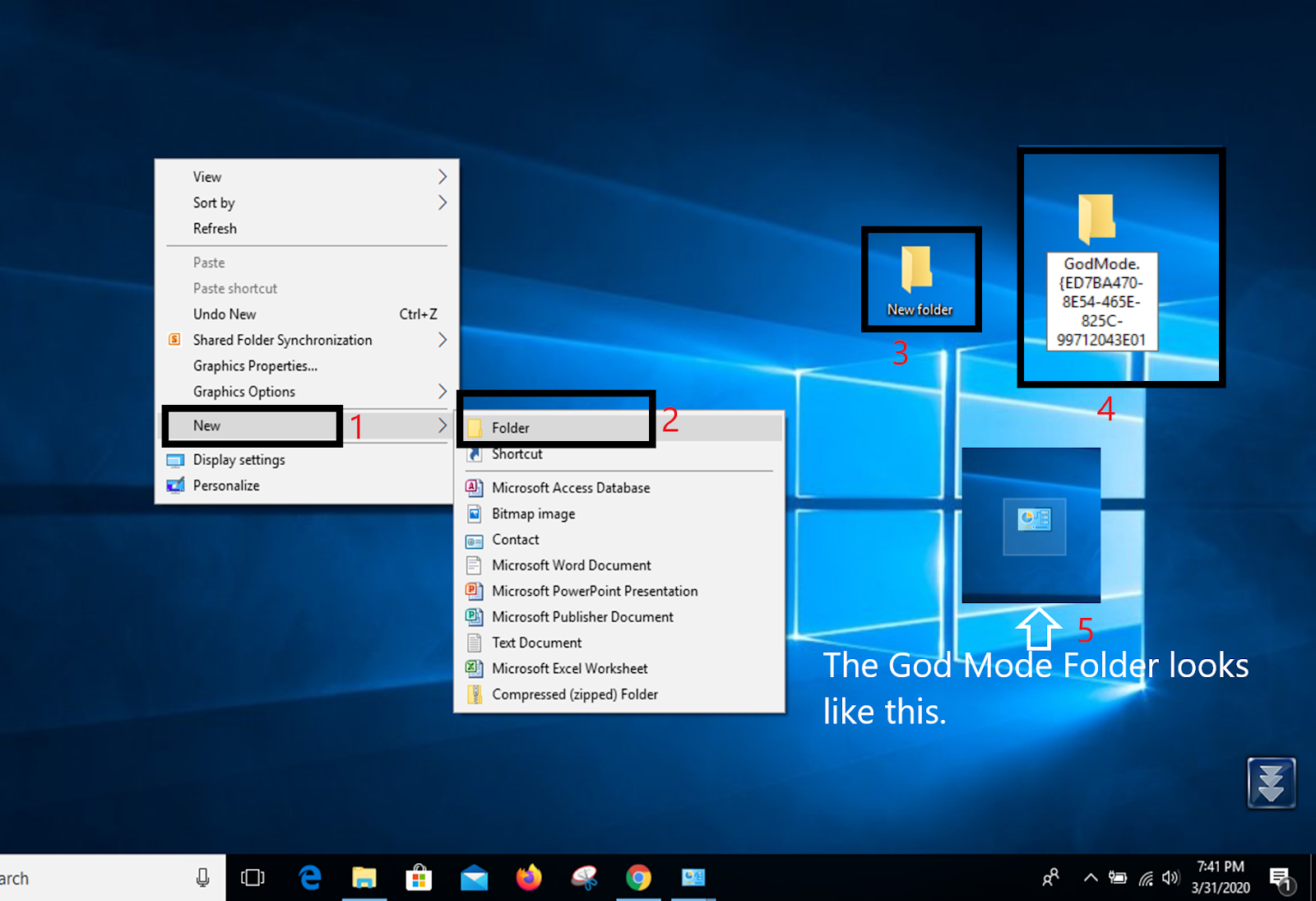 "God Mode" Folder in Windows 10, How Do I Enable It