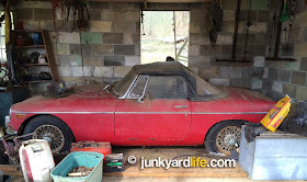 1972 MGB located in a storage shed in Pell City, Alabama after 20 year hiatus.