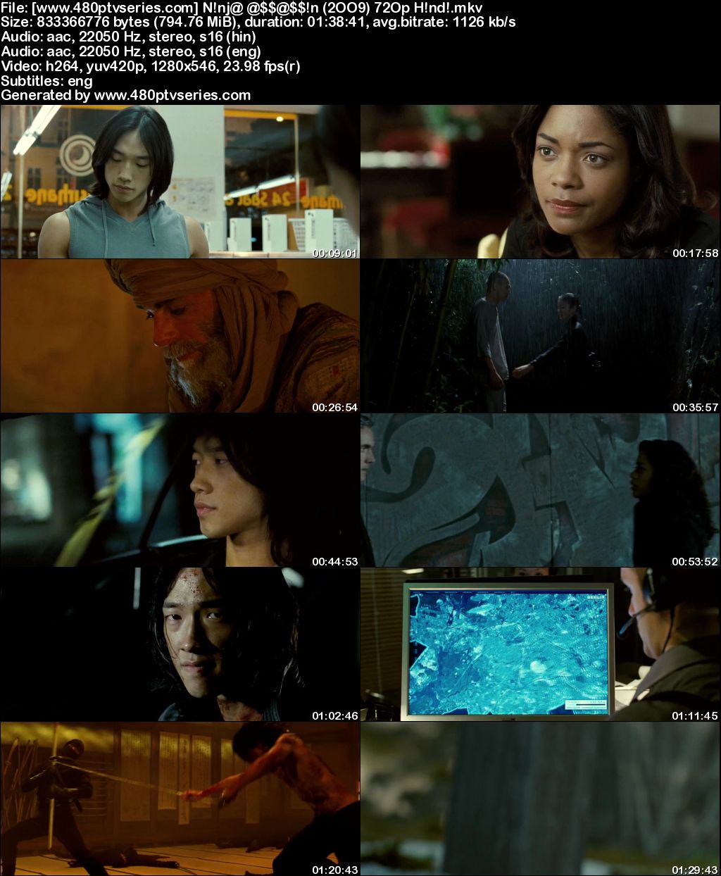 Ninja Assassin (2009) Bluray Full Hindi Dubbed 480p 720p Movies