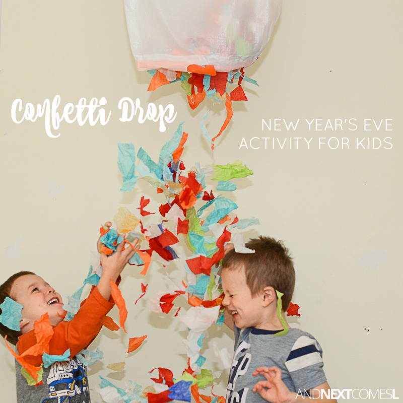 Confetti Drop {New Year's Eve Activity for Kids} And Next Comes L