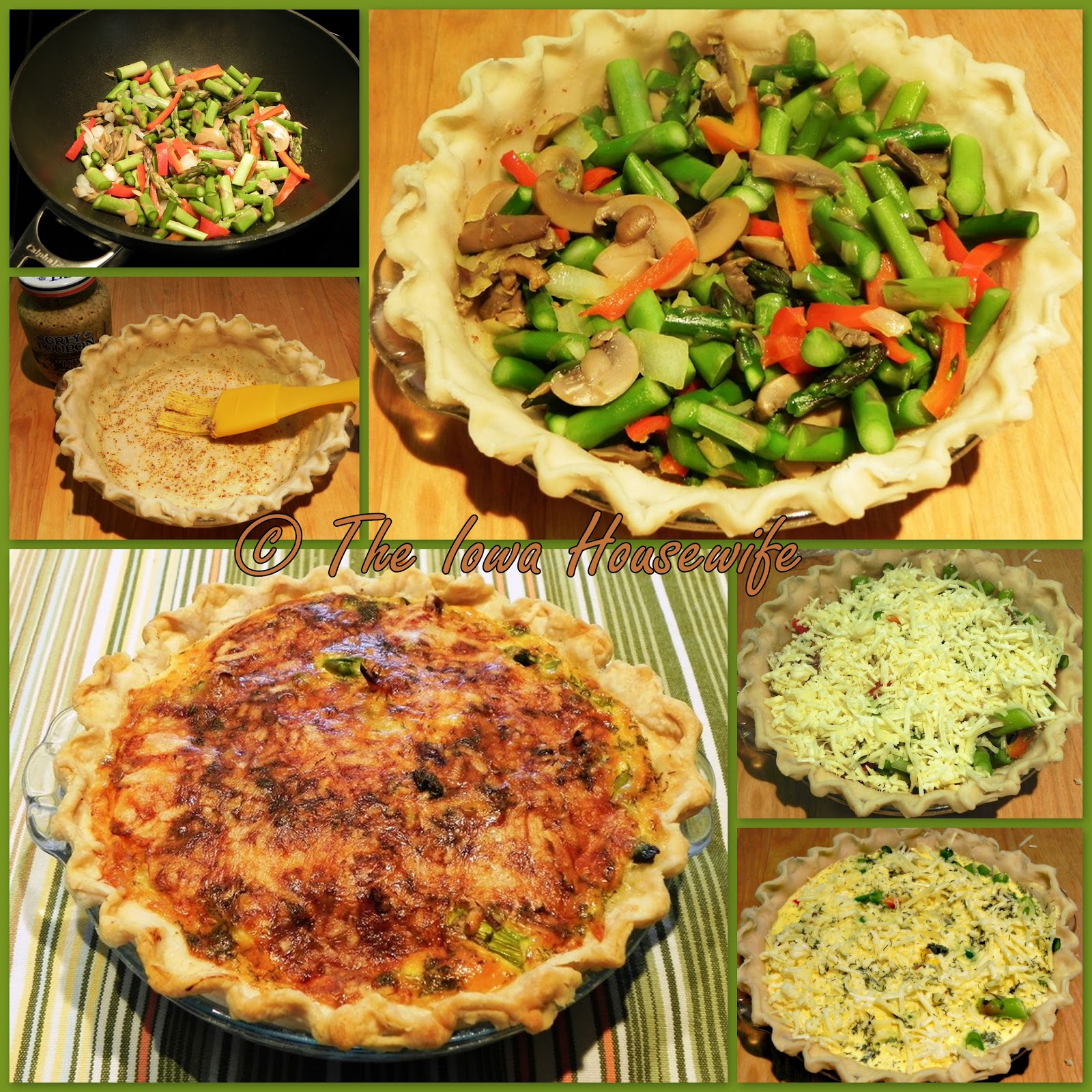The Iowa Housewife From the Garden...Mushroom, Asparagus and Pepper Quiche