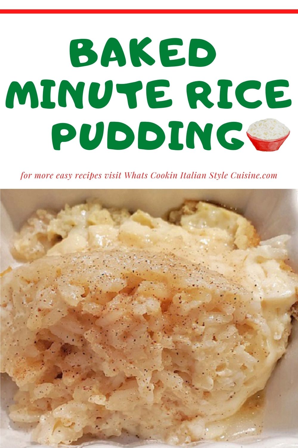 Baked Minute Rice Pudding | What's Cookin' Italian Style Cuisine