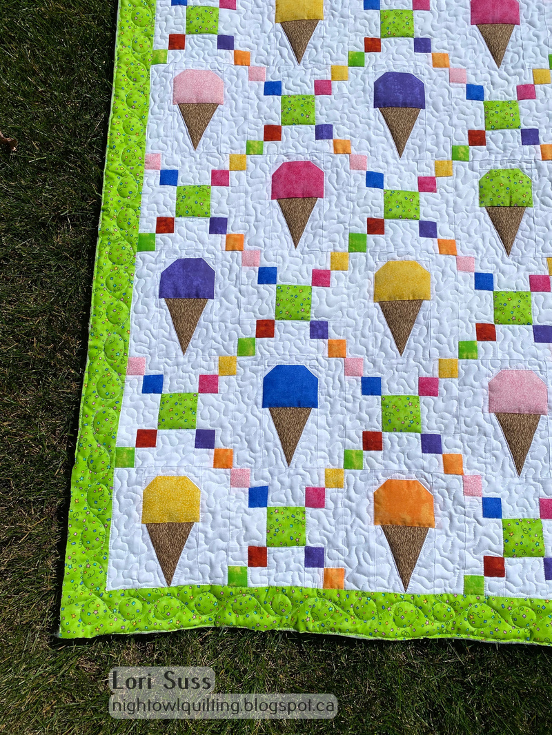 Night Owl Quilting & Dye Works Ice Cream Cone Quilt