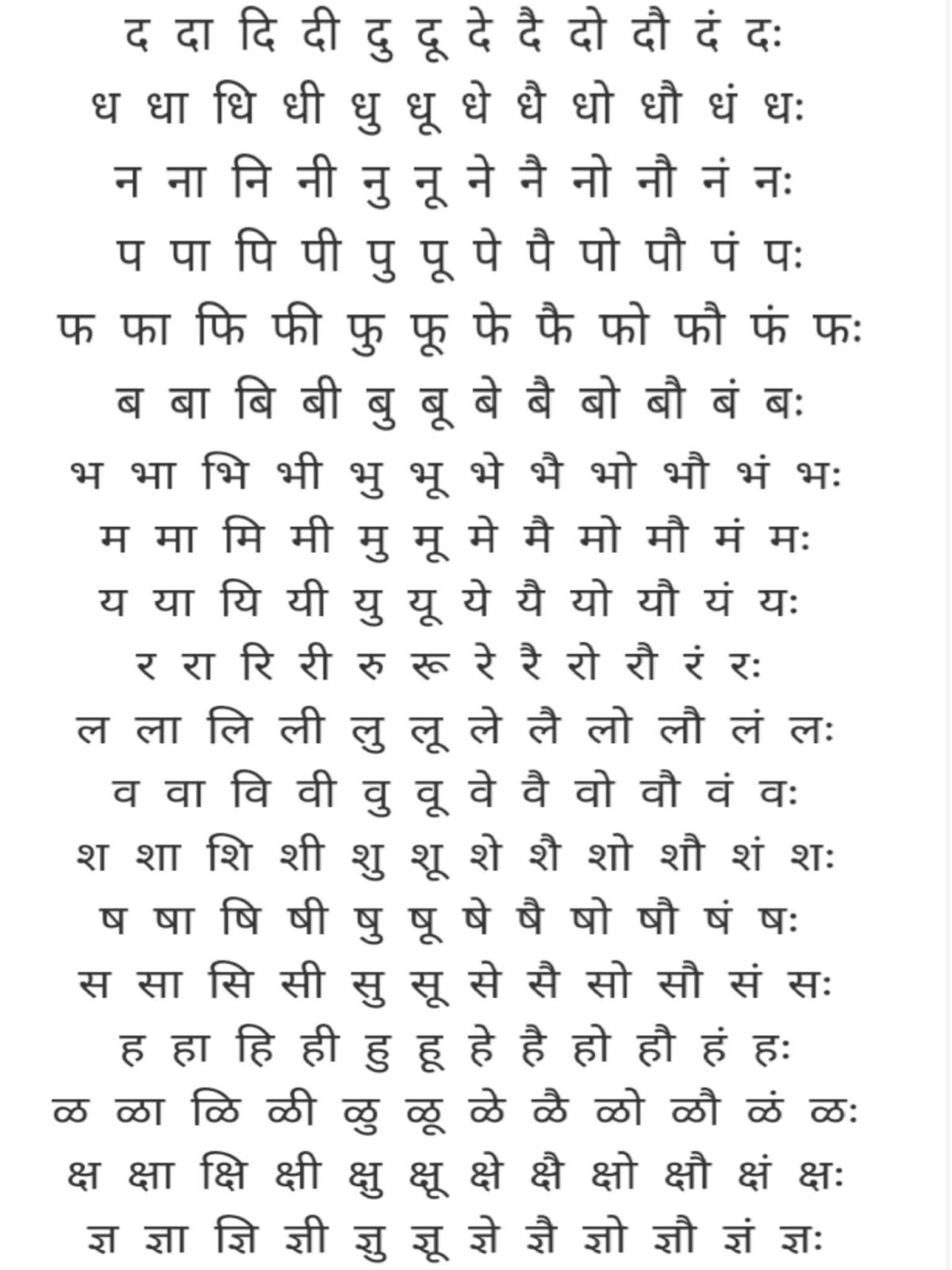 marathi english barakhadi chart
