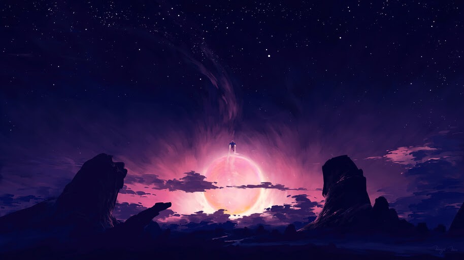 Sunset Sky Night Scenery 4K #5250a Wallpaper